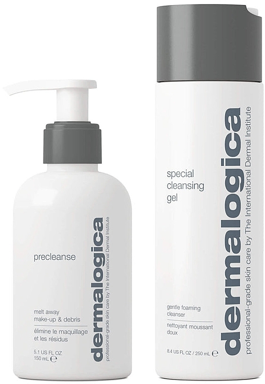 Набор - Dermalogica Double Cleanse Full Size (oil/150ml + clean/gel/250ml) — фото N2