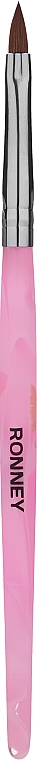 Пензлик для дизайну нігтів, RN 00449, рожевий - Ronney Professional Sculp Brush — фото N1