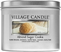 Духи, Парфюмерия, косметика Ароматическая свеча в жестяной банке "Сахарное печенье" - Village Candle Almond Sugar Cookie