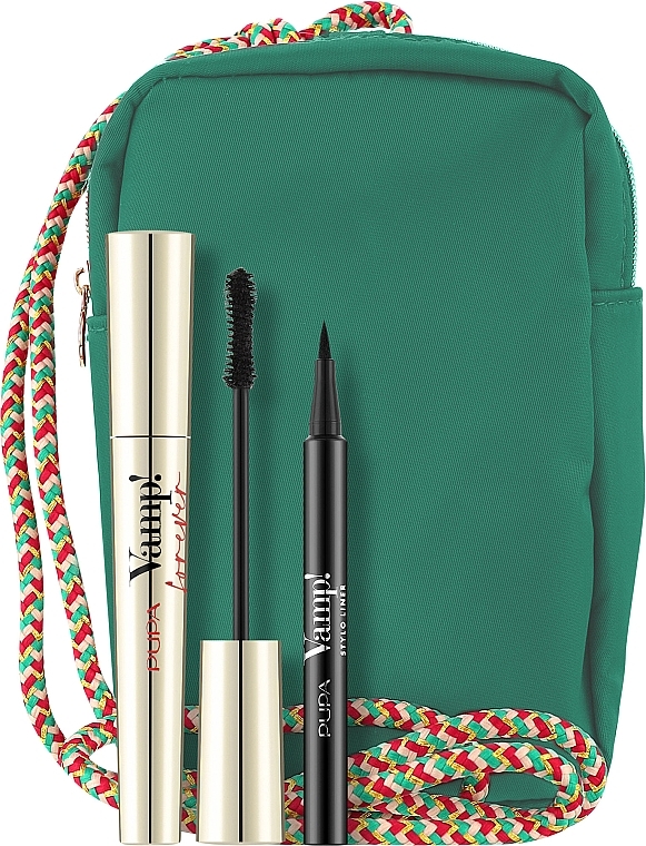 Набор - Pupa Vamp! Forever & Vamp! Stylo Liner (mascara/9ml + eye/liner/1.1ml + bag) — фото N2