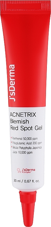 Крем-гель точковий відновлювальний для проблемної шкіри - J’sDerma Acnetrix Blemish Red Spot Gel — фото N1