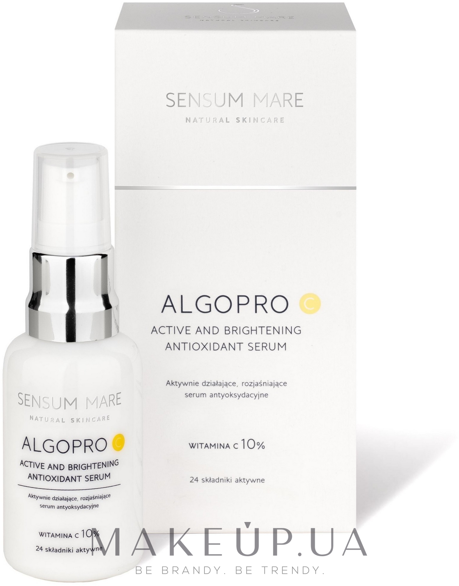Осветляющая антиоксидантная сыворотка с витамином С 10% - Sensum Mare Algopro C Active And Brightening Antioxidant Serum — фото 30ml