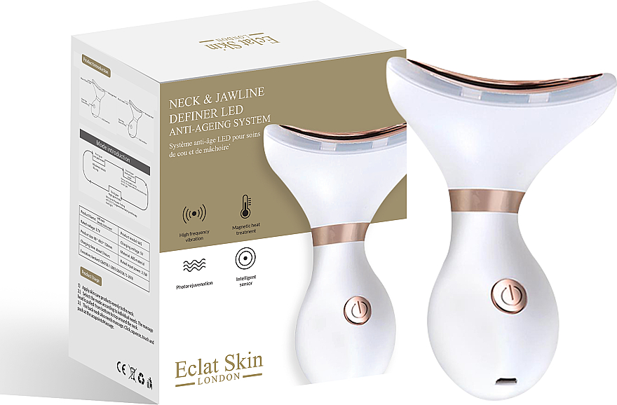 Массажер для омоложения кожи шеи - Eclat Skin London Neck & Jawline Definer Led Anti Ageing System — фото N1