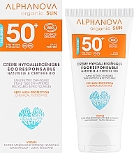 Солнцезащитный крем для чувствительной кожи - Alphanova Organic Sun SPF 50 Very High Protection Chemical Filters Free — фото N1