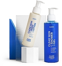 Набор для проблемных участков тела - Marie Fresh Cosmetics Clear Body Therapy (b/lot/100ml + sh/gel/200ml) — фото N1