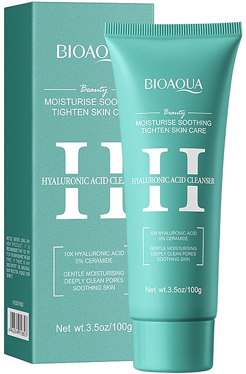 Пенка для умывания с гиалуроновой кислотой - Bioaqua Hyaluronic Acid Face Cleanser — фото N1