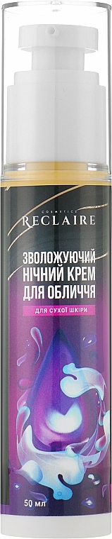 Увлажняющий ночной крем для лица для сухой кожи - Reclaire — фото N1