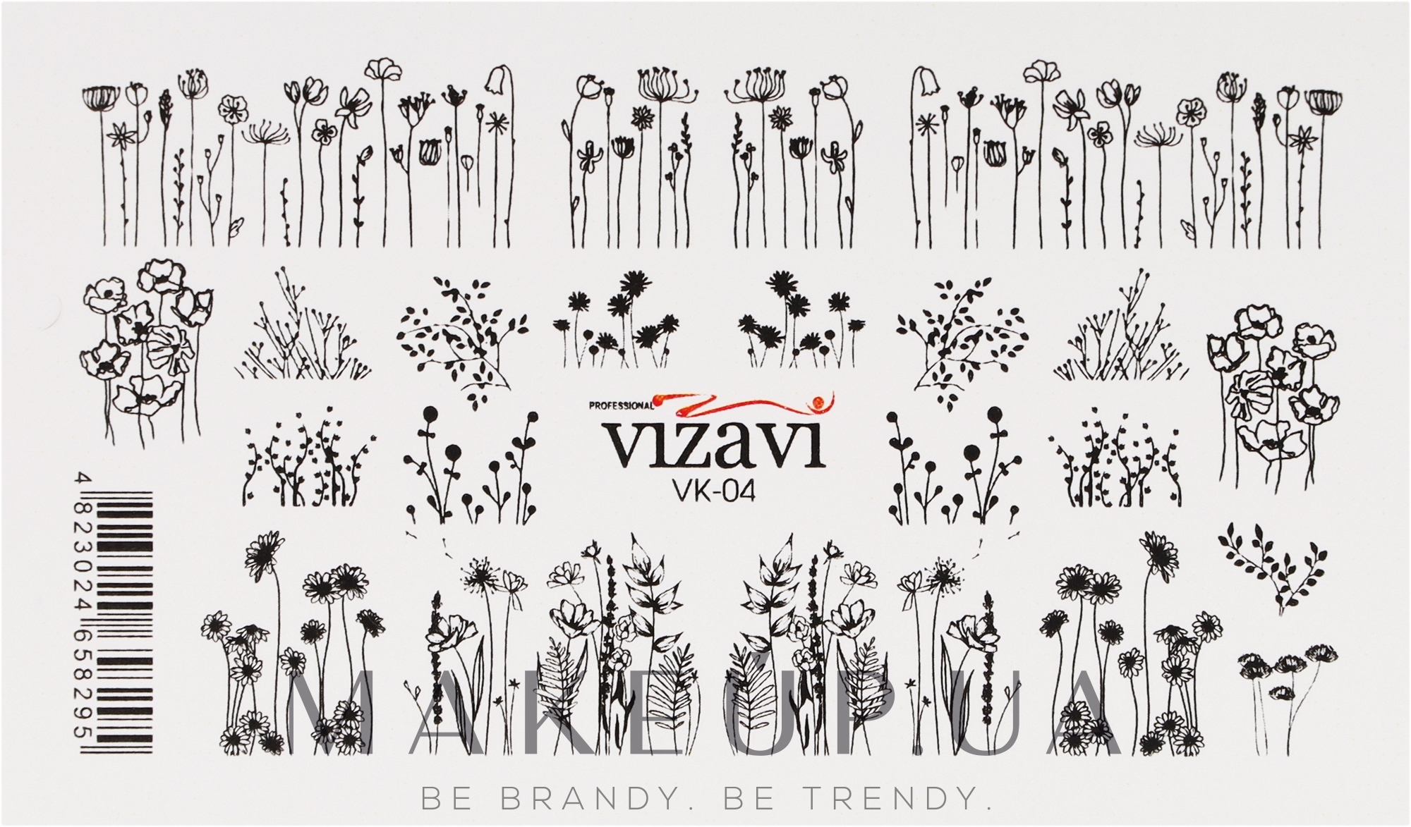 Водні наклейки для нігтів, VK - Vizavi Professional — фото VK - 04