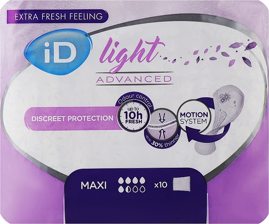Урологические прокладки для женщин Light Maxi, 10 шт - iD — фото N1