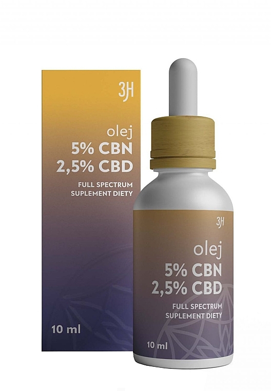 Конопляна олія повного спектра - 3H CBN 5% + CBD 2,5% Full Spectrum — фото N1