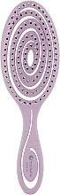 Парфумерія, косметика Щітка для волосся масажна, 8-рядна, овальна, рожева - Hairway ECO Wheat