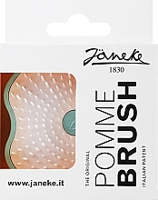 Парфумерія, косметика Компактна щітка для волосся, бірюзова - Janeke The Original Pomme Brush