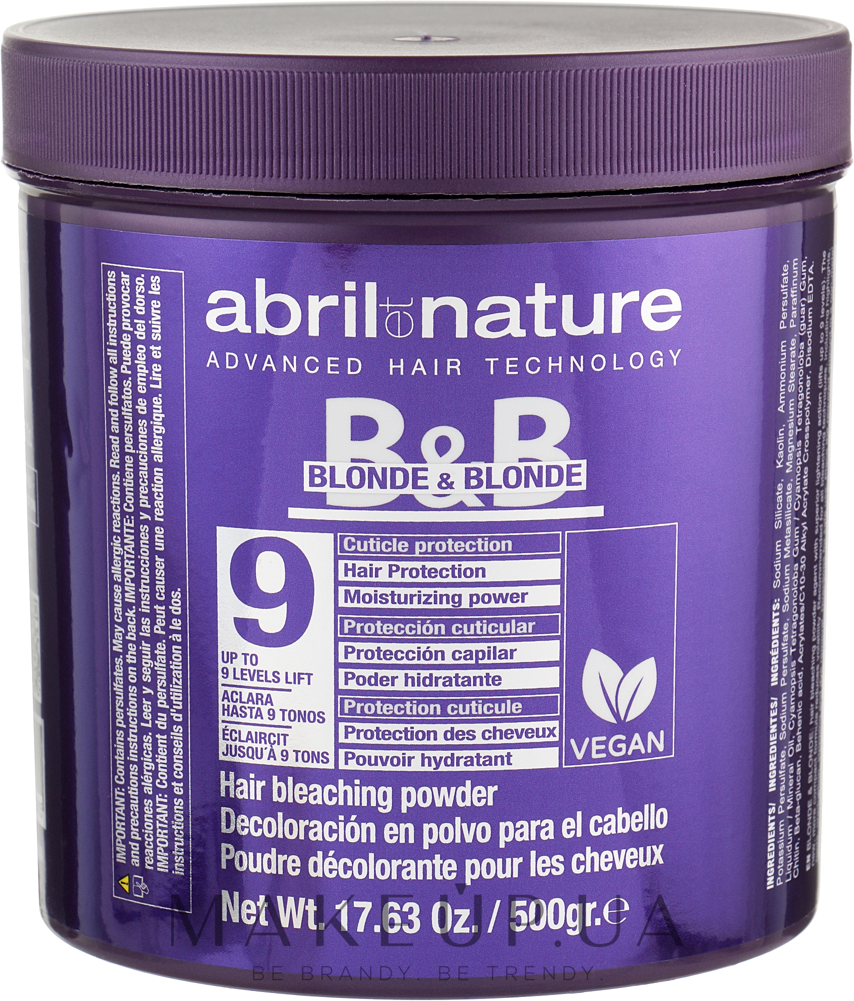 Обесцвечивающая пудра - Abril et Nature Color Hair Bleach Maxiblanc Blonde — фото 500g