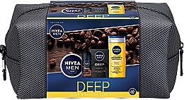 Парфумерія, косметика Набір - NIVEA MEN Deep Gift Set (ash/lot/100ml + sh/gel/250ml + deo/50ml + cr/150ml + bag)