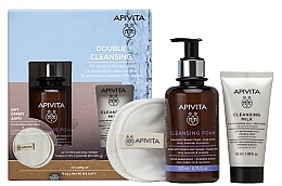 Духи, Парфюмерия, косметика Набор - Apivita Double Cleansing Care Set (f/foam/200ml + f/milk/50ml + pads/2pcs)