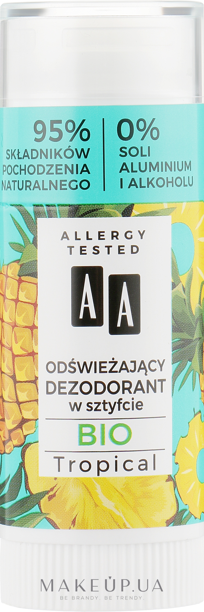 Освежающий дезодорант-стик - AA Bio Tropical Deodorant Stick — фото 25g