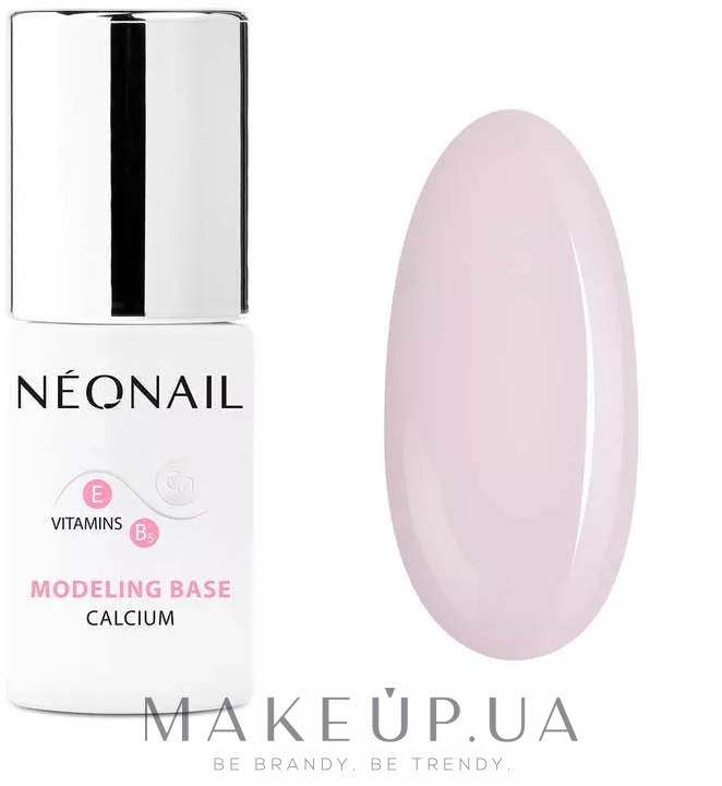 Моделирующая база для гель-лака - NeoNail Professional Modeling Base Calcium — фото Basic Pink