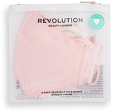 Духи, Парфюмерия, косметика Многоразовая защитная маска для лица, 2 шт - Makeup Revolution 2Pack Re-Useable Fashion Fabric Face Mask Pink