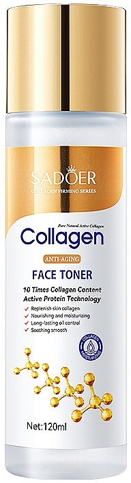 Тонер для лица с коллагеном - Sadoer Collagen Anti-agin Face Toner Moisturizing  — фото N1