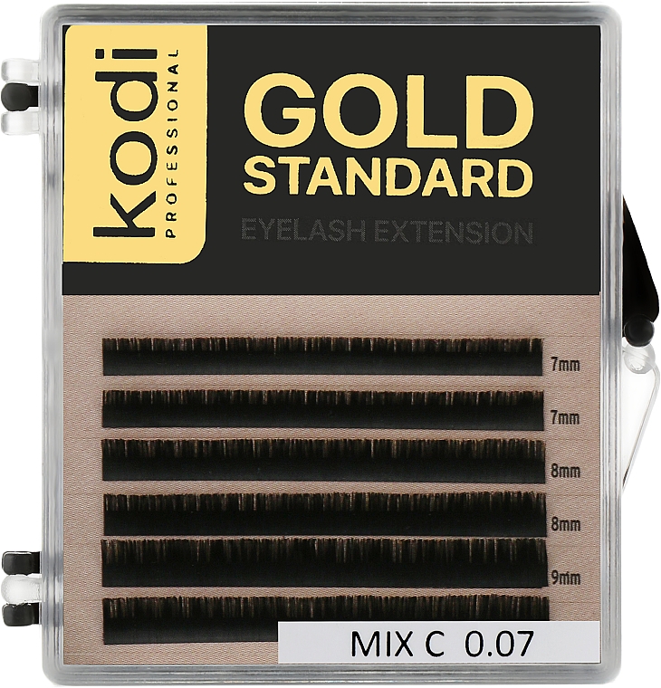 Накладные ресницы Gold Standart C 0.07 (6 рядов: 7/9) - Kodi Professional — фото N1