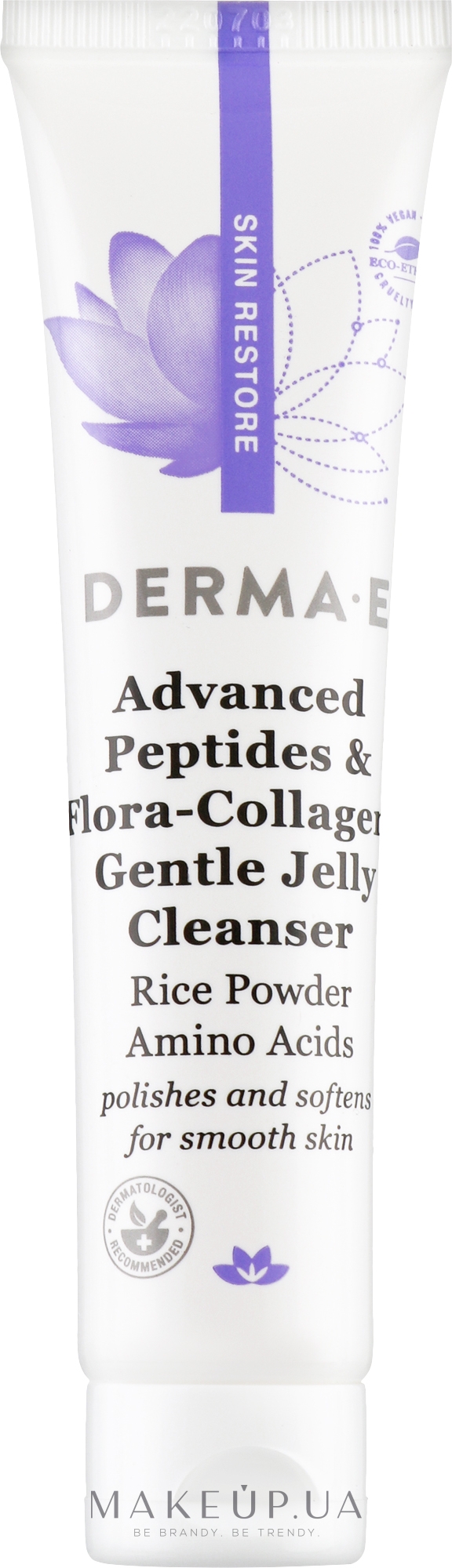 Усовершенствованное очищающее средство для лица с пептидами и коллагеном - Derma E Skin Restore Advanced Peptides & Flora-Collagen  — фото 42.5g