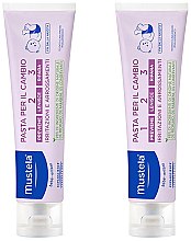 Набір - Mustela Bebe 1 2 3 Vitamin Barrier Cream (b/cr/2x150) — фото N1