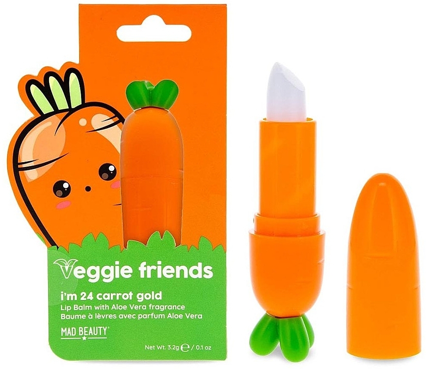Бальзам для губ с экстрактом моркови - Mad Beauty Veggie Friends Carrot Lip Balm — фото N3