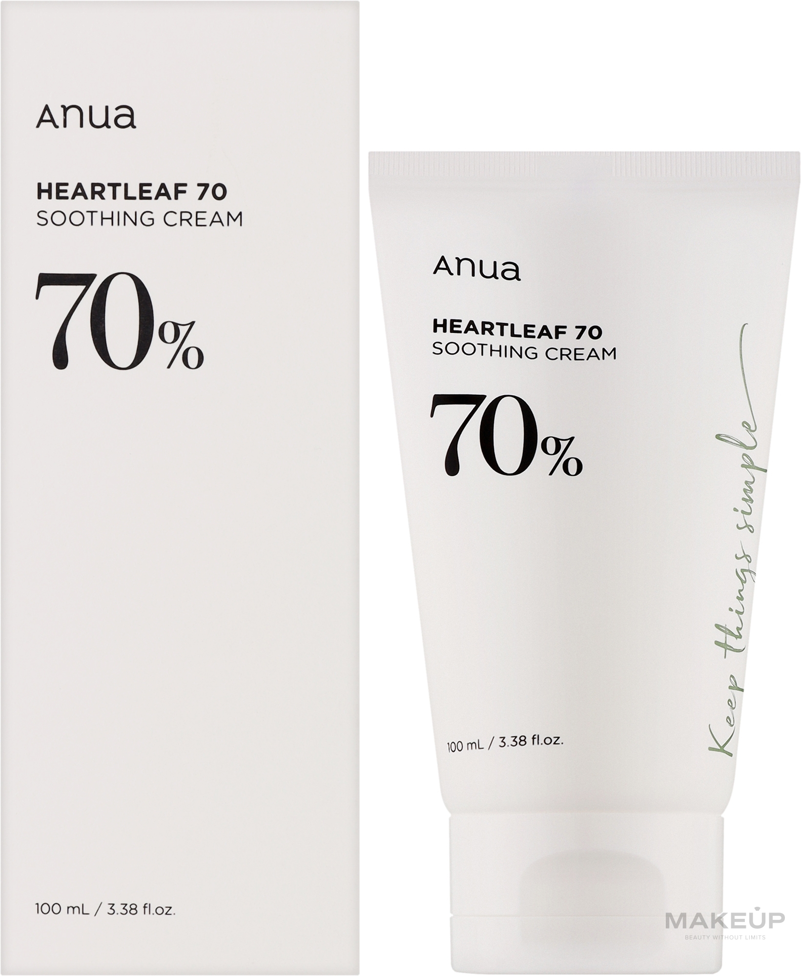 Успокаивающий крем для лица - Anua Heartleaf 70% Soothing Cream — фото 100ml