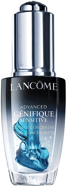 Подвійна сироватка-концентрат для інтенсивного відновлення й заспокоєння шкіри обличчя - Lancome Advanced Génifique Sensitive — фото N1
