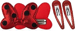 Парфумерія, косметика Набір затискачів "Метелик", червоний, d-603 - Dini Hand Made