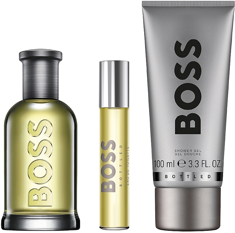 BOSS Bottled - Набір (edt/100ml + sh/gel/100ml + edt/10ml) — фото N1