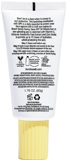 Увлажняющий защитный крем для лица - Bondi Sands Sunny Daze SPF 50 Moisturiser — фото N2