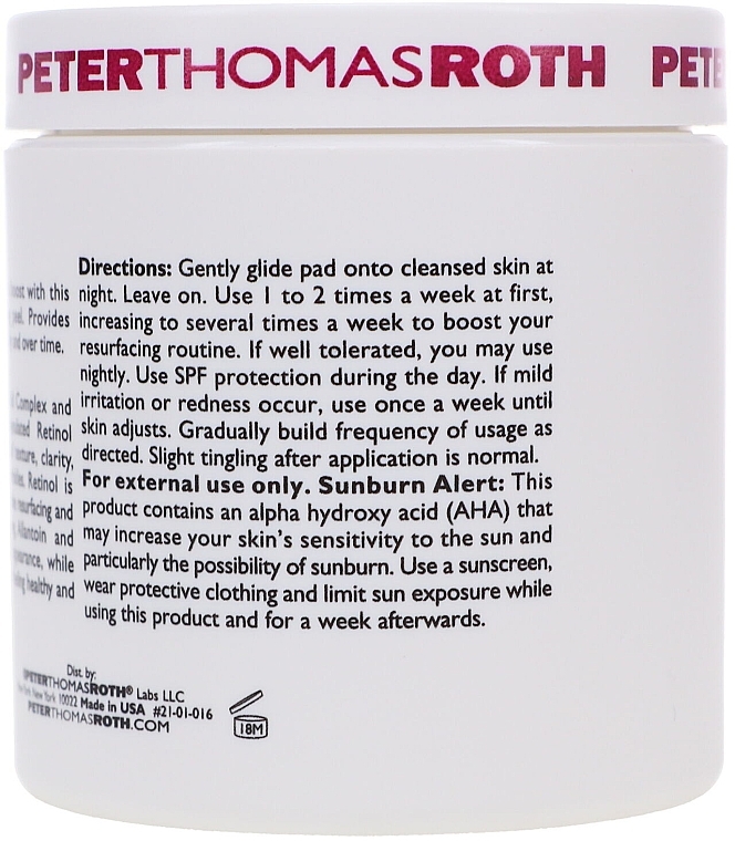 Пілінг-пади - Peter Thomas Roth Even Smoother Glycolic Retinol Resurfacing Peel Pads — фото N3