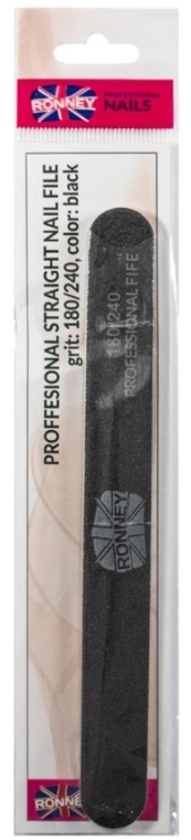 Пилочка для ногтей, 180/240, черная, "RN 00287" - Ronney Professional — фото N1