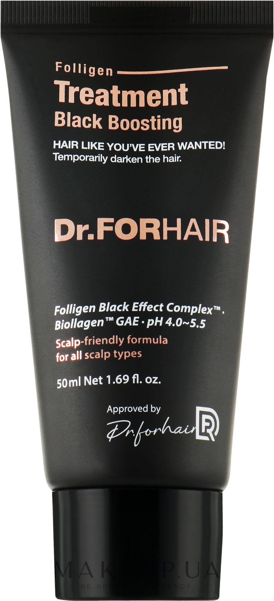 Бальзам-кондиціонер для відновлення кольору сивого волосся - Dr. Forhair Folligen Treatment Black Boosting — фото 50ml