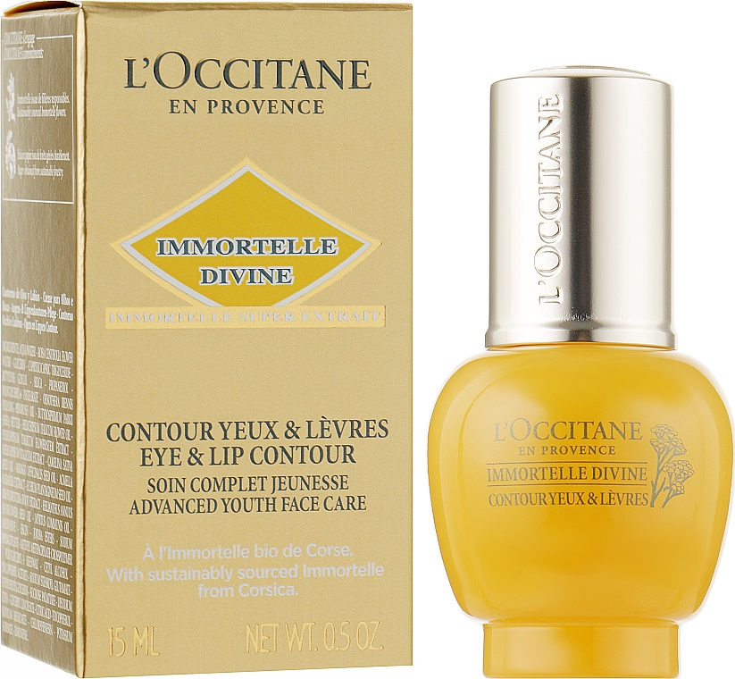 Флюид для кожи вокруг глаз и губ - L'Occitane Immortelle Divine Eyes And lips Fluid — фото N2