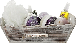 Подарунковий набір "Лаванда" - Soap Stories (butter + soap + scrab + bath/bomb + sponge + oil + hydrolate) — фото N1
