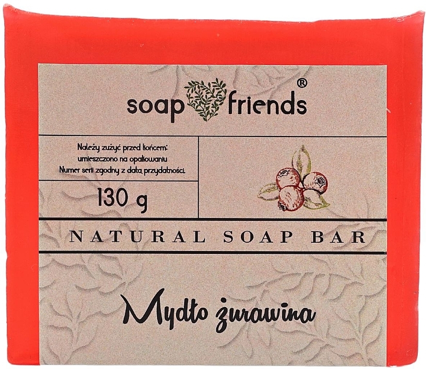 Глицериновое мыло для тела "Клюква" - Soap&Friends — фото N1