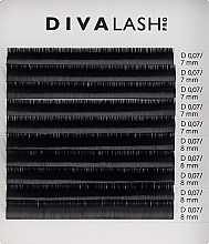 Парфумерія, косметика Вії для нарощування D 0.07 (7-8 мм), 10 ліній - Divalashpro