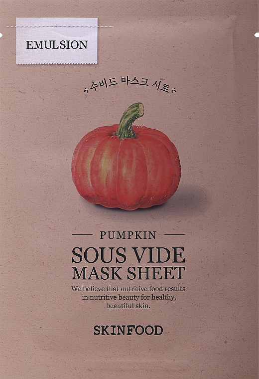 Маска тканевая с экстрактом тыквы - Skinfood Pumpkin Sous Vide Mask Sheet — фото N1