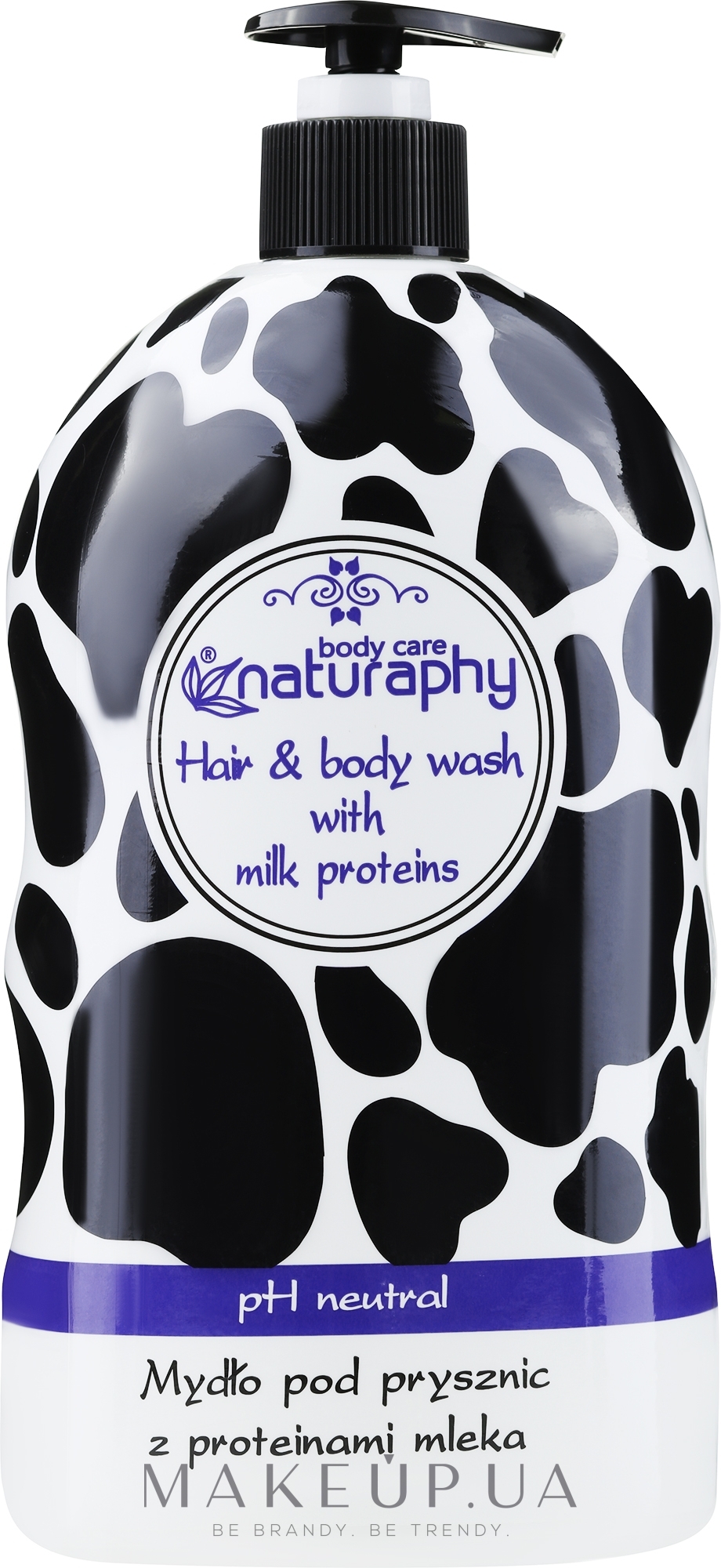 Шампунь-гель для душу з молочними білками - Bluxcosmetics Naturaphy — фото 1000ml