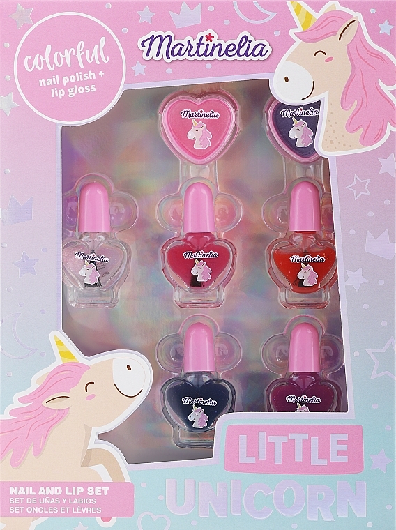 Набір, 7 продуктів - Martinelia Little Unicorn Nail And Lip Set — фото N1
