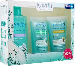 Духи, Парфюмерия, косметика Набор - Novita Make Up & Care (micel/200ml + f/gel/150ml + scr/150ml)