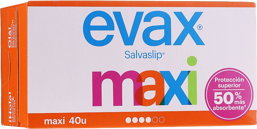 Щоденні прокладки "Максі", 40 шт. - Evax Salvaslip — фото N1