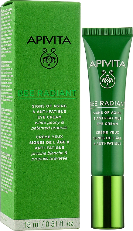 Крем для шкіри навколо очей - Apivita Bee Radiant Signs Of Aging & Anti-Fatigue Eye Cream — фото N2