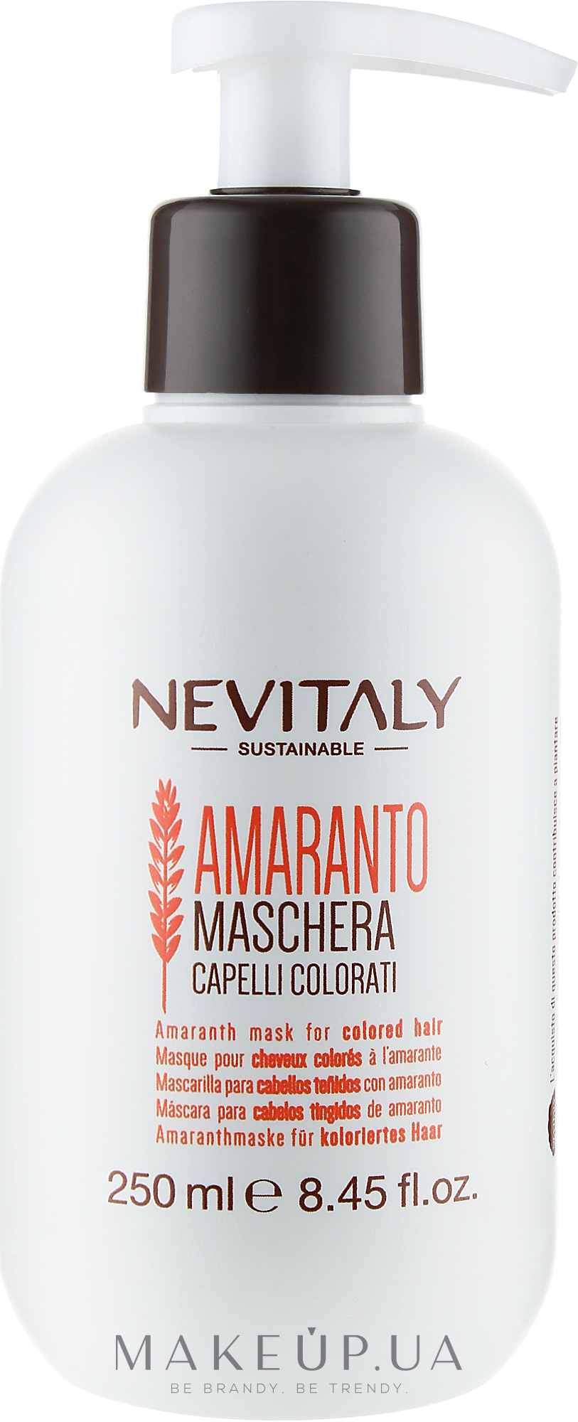 Маска для окрашенных волос с экстрактом амаранта - Nevitaly  — фото 250ml