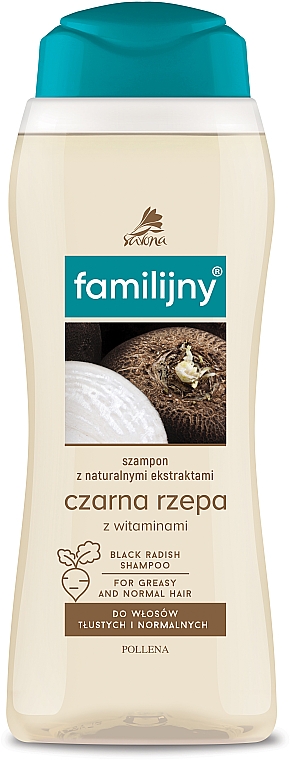 Шампунь для нормальных и жирных волос - Pollena Savona Familijny Black Radish & Vitamins Shampoo — фото N2