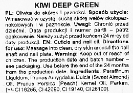 Олія для нігтів і кутикули - Silcare Olive Shells Kiwi Deep Green — фото N2