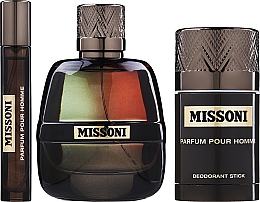 Парфумерія, косметика Missoni Parfum Pour Homme - Набір (edp/100ml + edp mini/10ml + deo/stick/75ml)