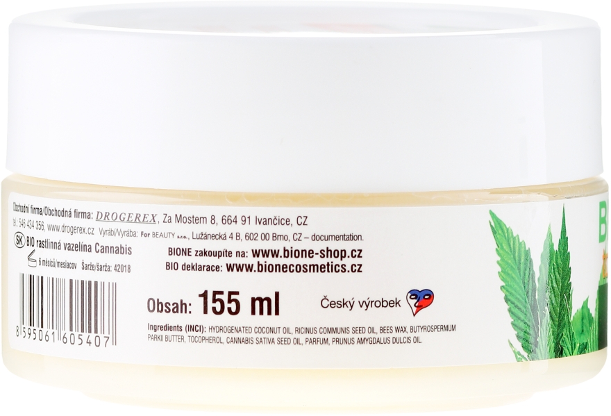 Косметический вазелин - Bione Cosmetics Cannabis Plant Vaseline — фото N2
